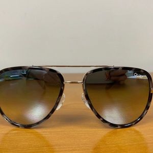 Quay Australia All In Mini Milky Camo Green Fade Sunglasses